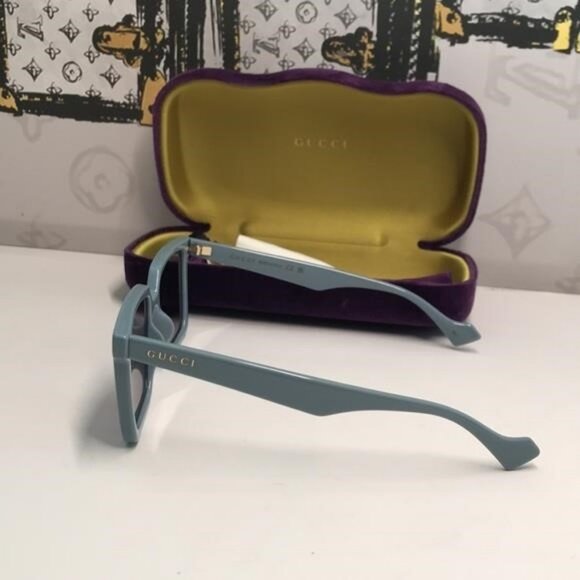 NEW AUTHENTIC Gucci Blue Square Sunglasses GG1540S 003 - Picture 10 of 13